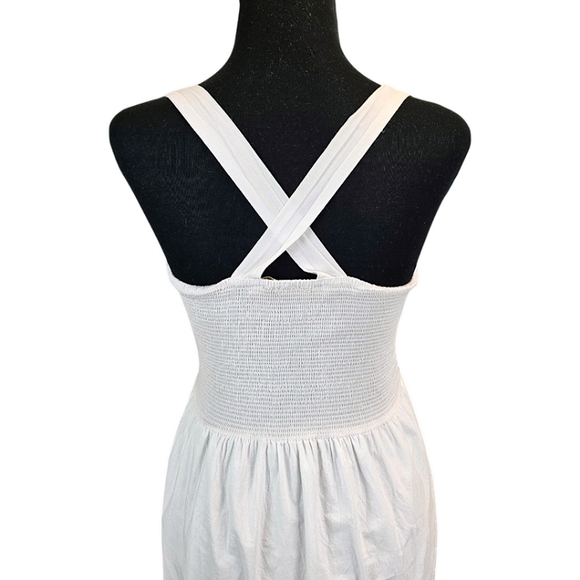 Marie Oliver Cotton Tegan Tank Maxi Dress Sz XS White Boho Chic Beach Vacation - Picture 10 of 16